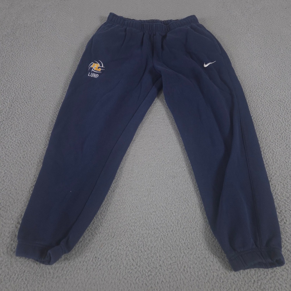 Nike Sweatpants Womens Medium Navy Team Club Pant Jogger Fleece Embroidered Logo